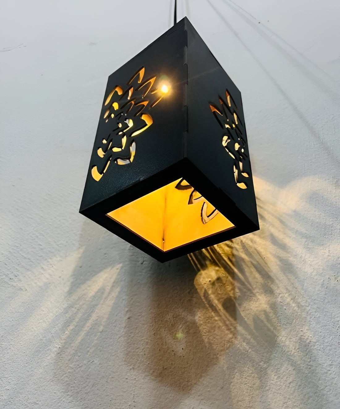 3D Laser Cut Wooden Ceiling Lamp