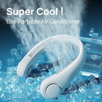 Rechargeable and Portable Neck fan Air Cooler - Super Cooling Strong Fan 360°