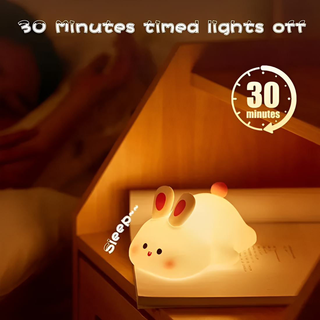 Rechargeable Silicone Bunny Night Light