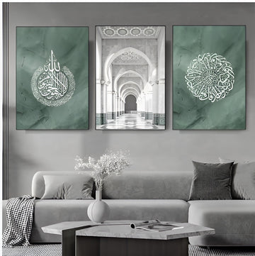 3 Piece Islamic MDF Wall Art Frames